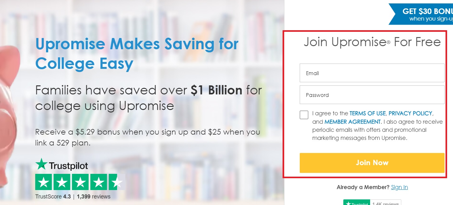 Upromise MasterCard Application